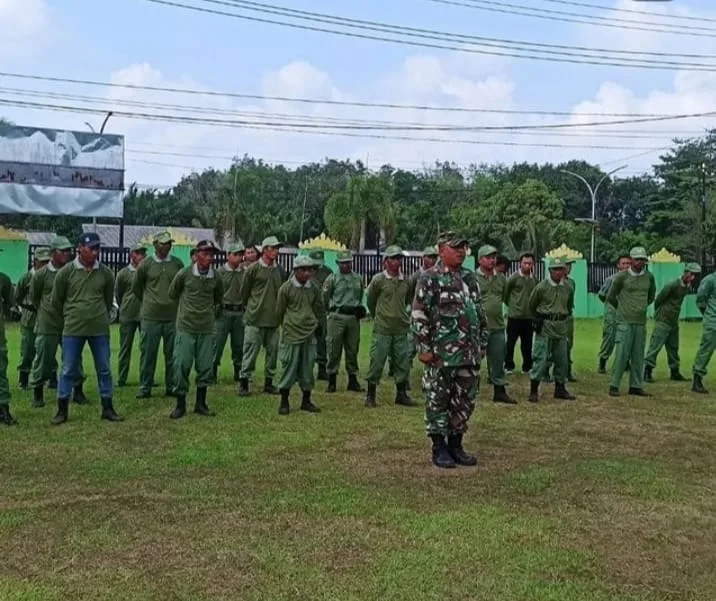 Kodim 0426 Tulang Bawang, Latih Linmas Di Kabupaten Mesuji