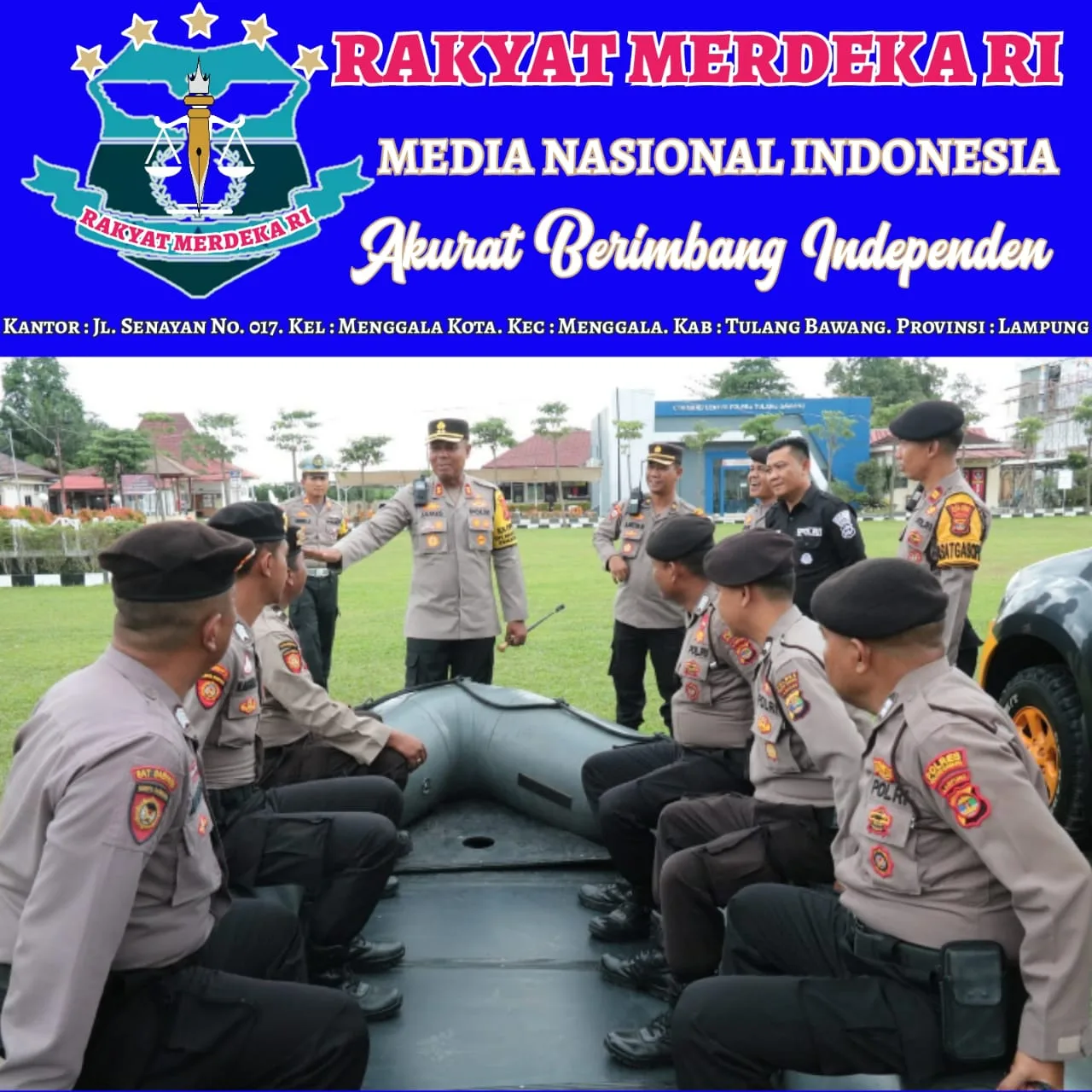 Kesiapan Hadapi Cuaca Ekstrem, Kapolres Tulang Bawang Cek Peralatan SAR