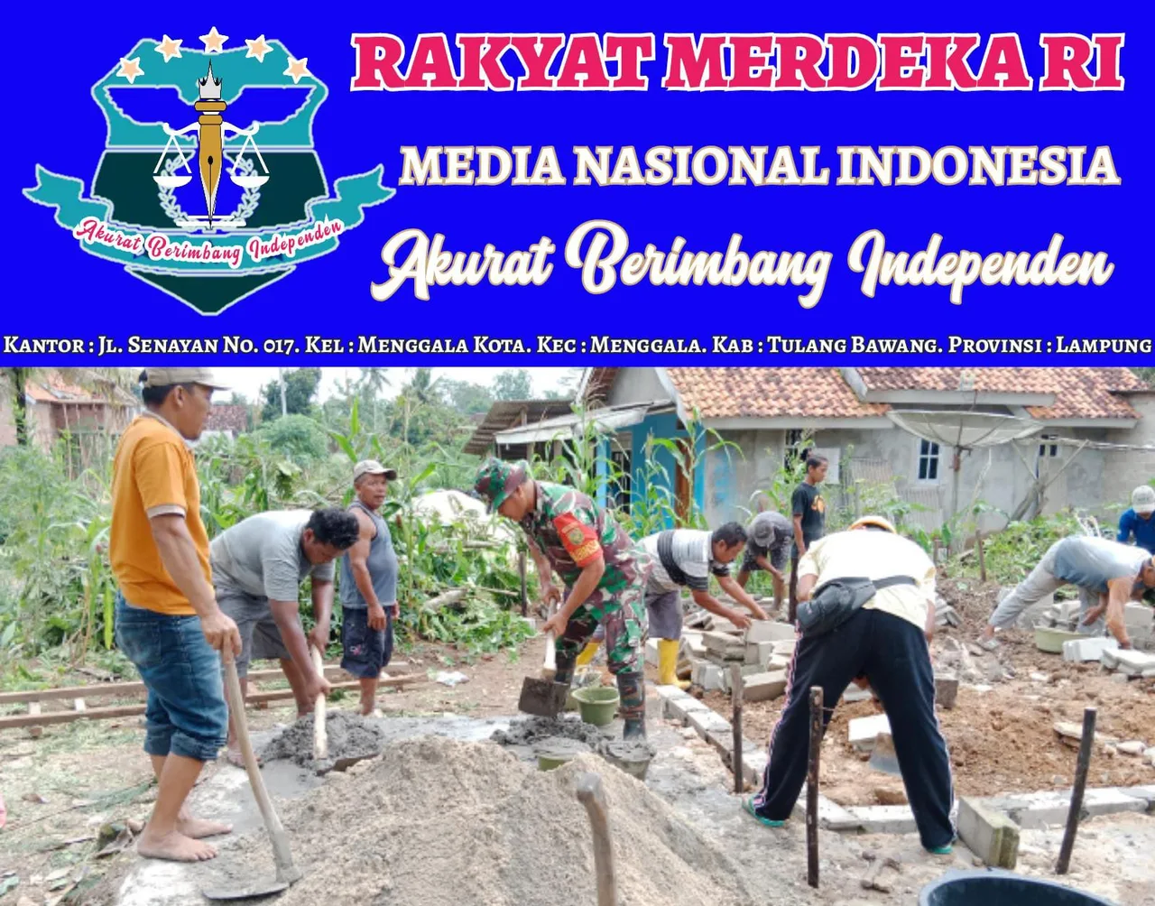 Bangun Keakraban, Babinsa Terjun Langsung Bantu Pembuatan Pondasi Rumah Di Desa Binaan
