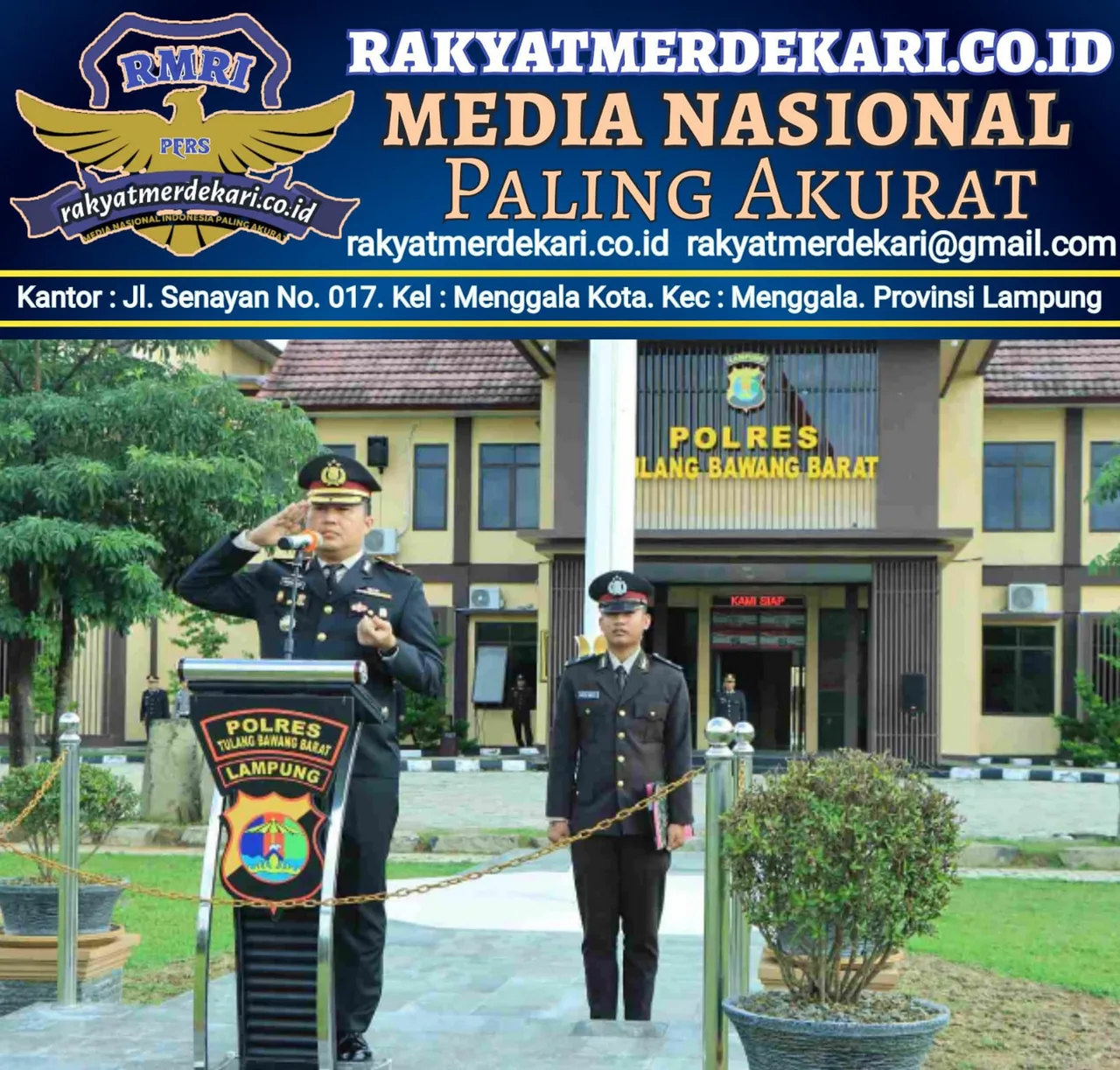 Polres Tulang Bawang Barat Gelar Upacara Peringatan Hari Bela Negara ke-76 Tahun 2024