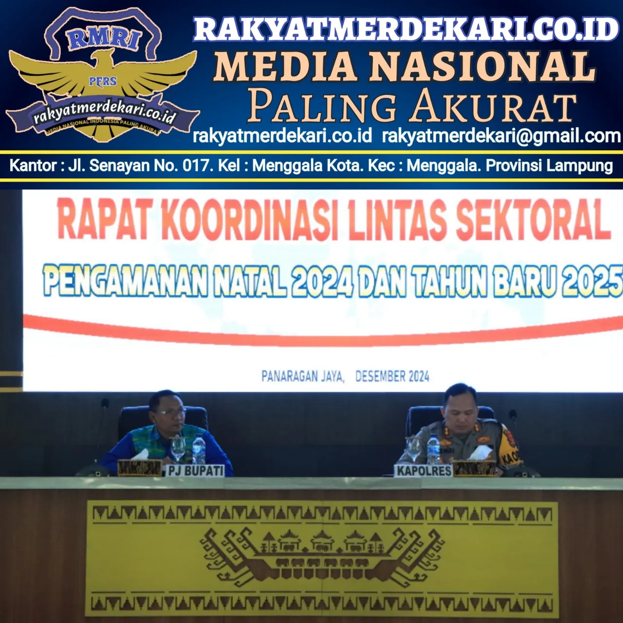 Jelang Perayaan Nataru,Polres Tulang Bawang Barat Gelar Rakor Lintas Sektoral Ops Lilin Samrat 2024