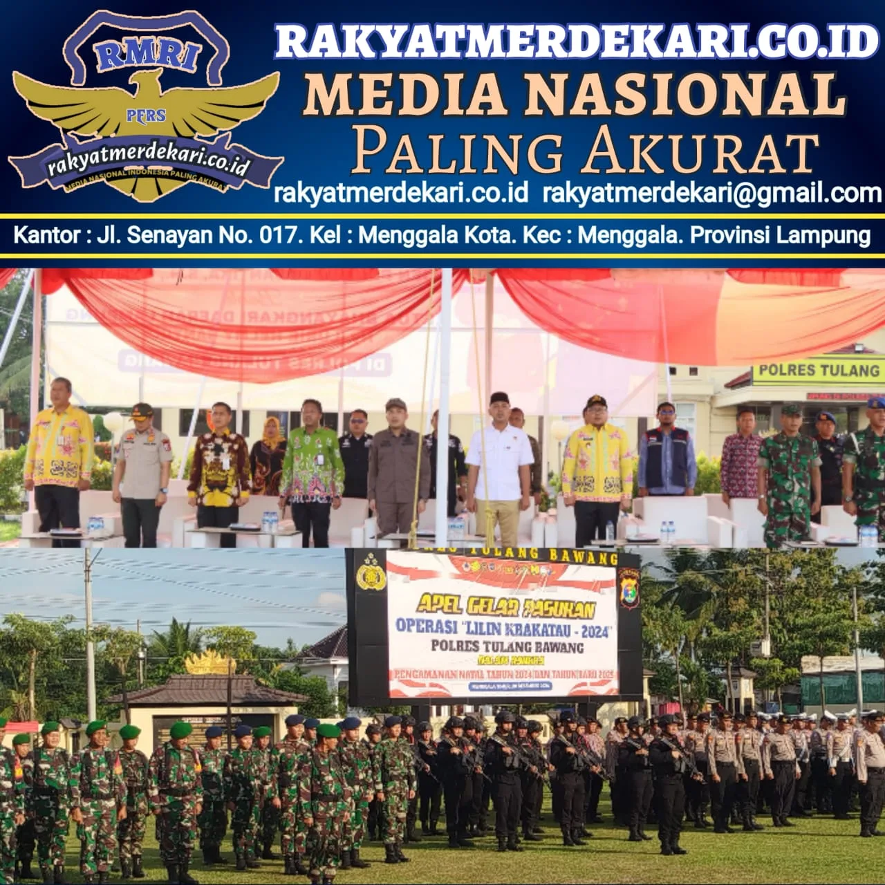 Pabung Kodim 0426 TB, Hadiri Apel Gelar Pasukan Operasi Lilin 2024