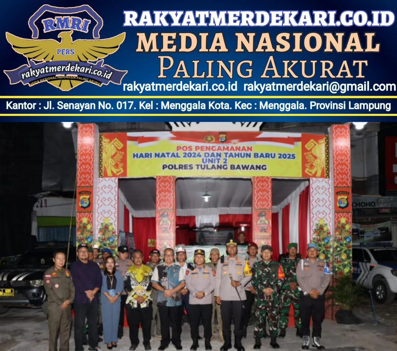 Kapolres Tulang Bawang Bersama Forkopimda Kunjungi Tiga Pos Operasi Lilin Krakatau 2024, Ini Tujuannya