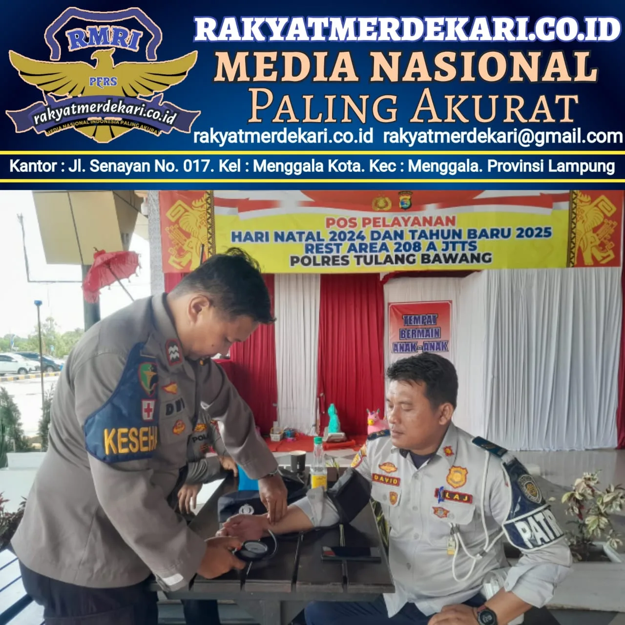 Dokkes Polres Tulang Bawang Gelar Yankesling Di Tiga Pos Operasi Lilin Krakatau 2024, Ini Tujuannya
