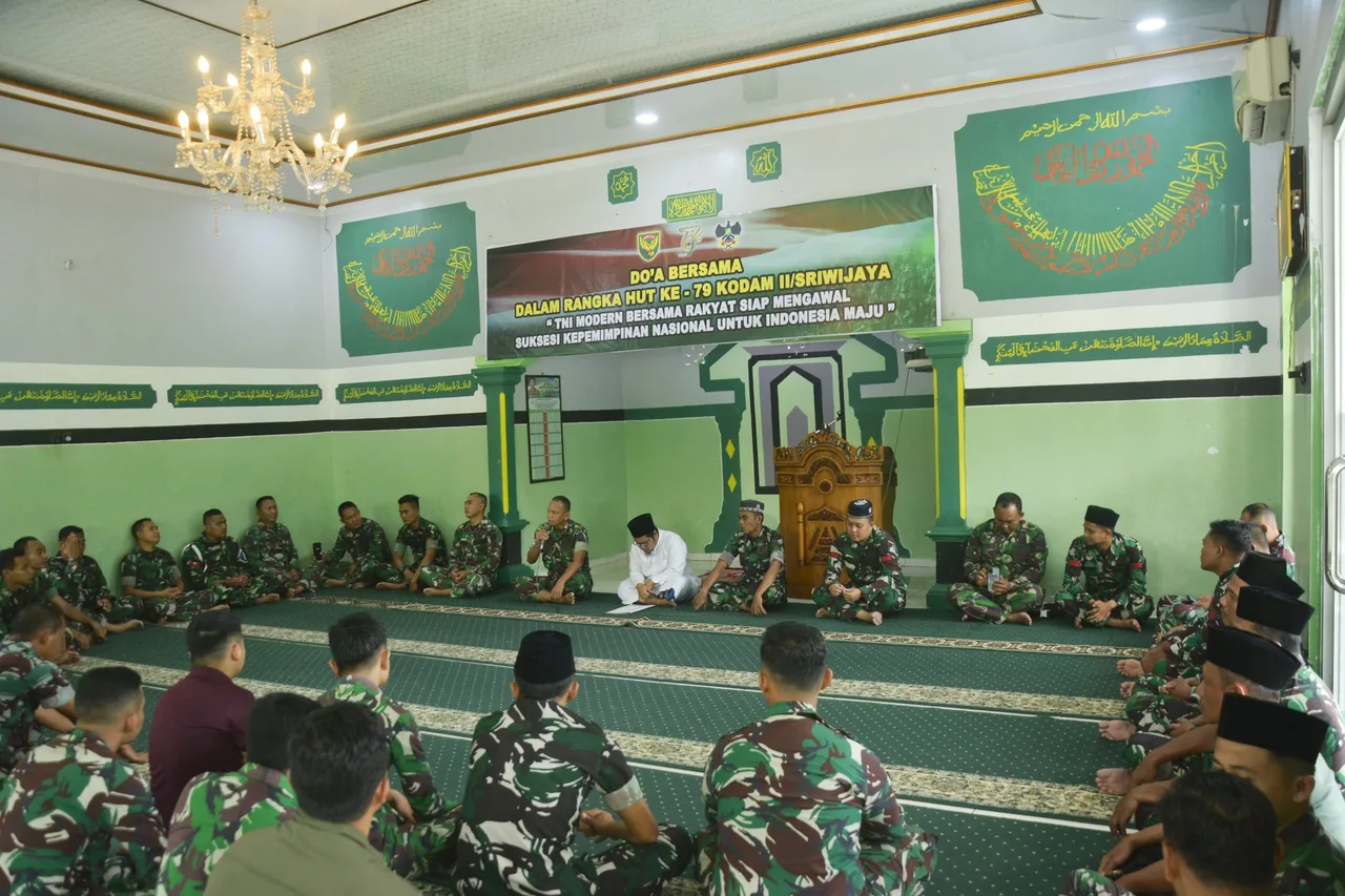 Kodim 0426 TB, Gelar Do'a Bersama Dalam Rangka Menyambut HUT Kodam II Sriwijaya Ke-79