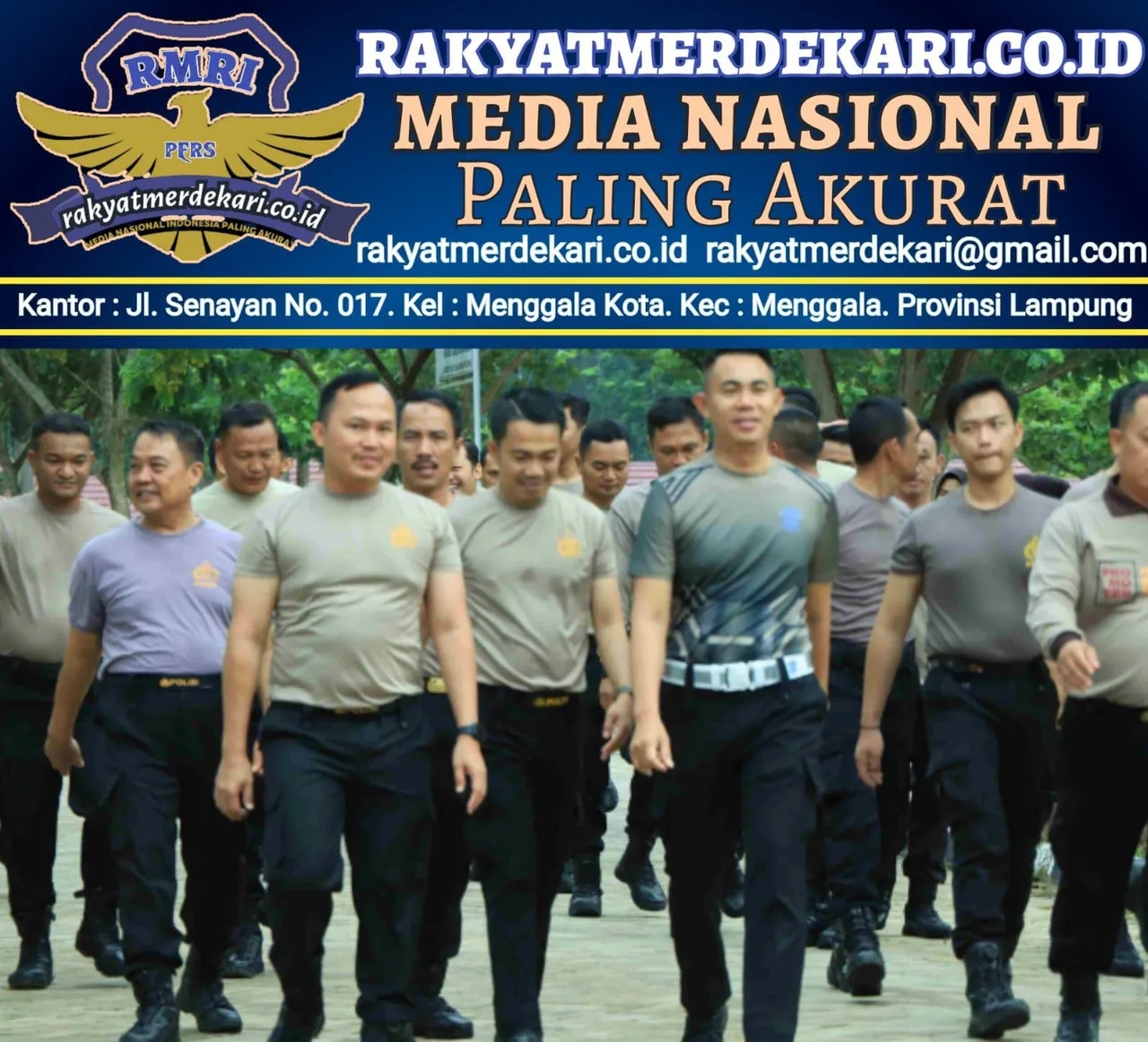 Jalan Sehat Kapolres Bersama Seluruh Personel Polres Tulang Bawang Barat