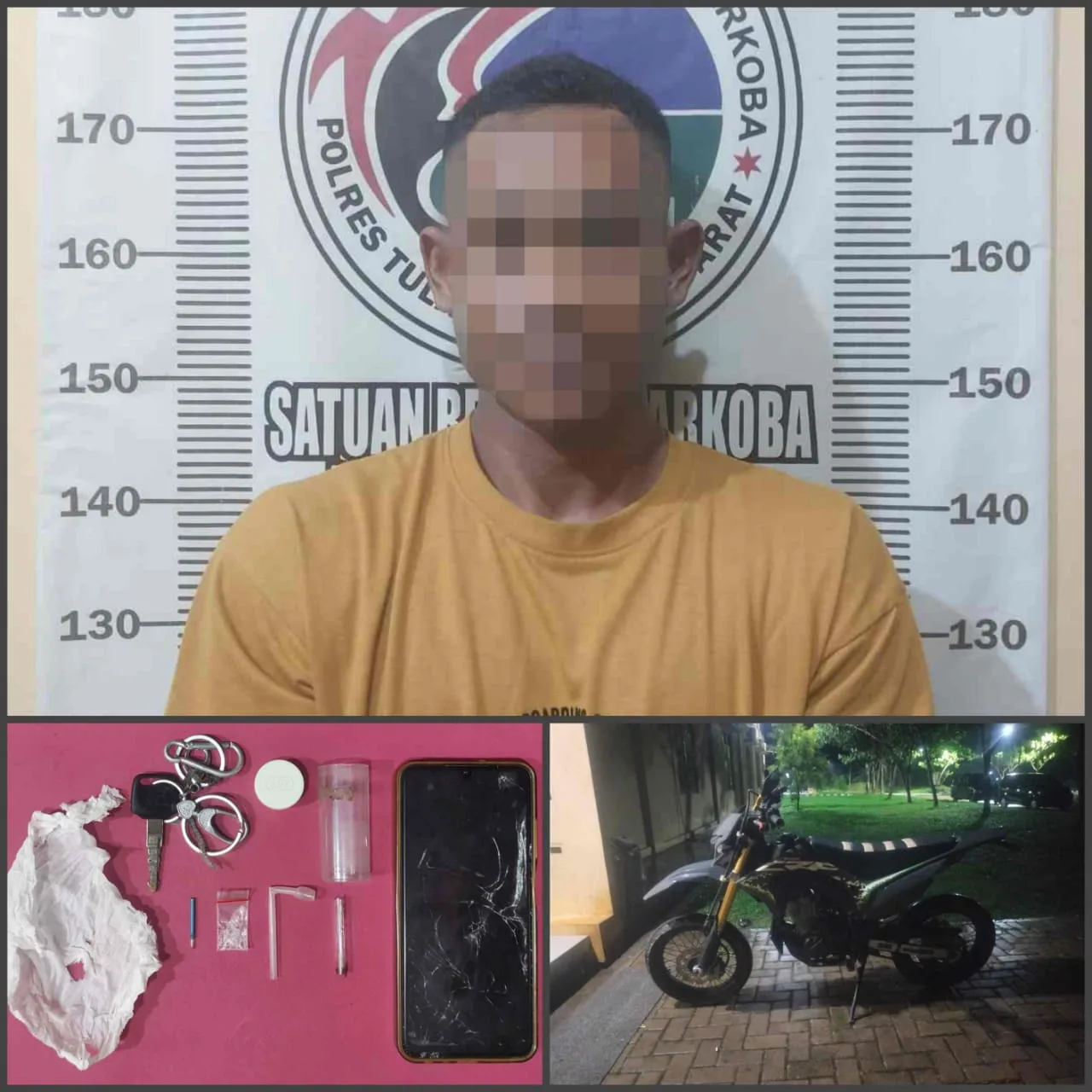 Sat Narkoba Polres Tulang Bawang Barat, Berhasil Ringkus kurir sabu di Kecamatan Gunung Agung