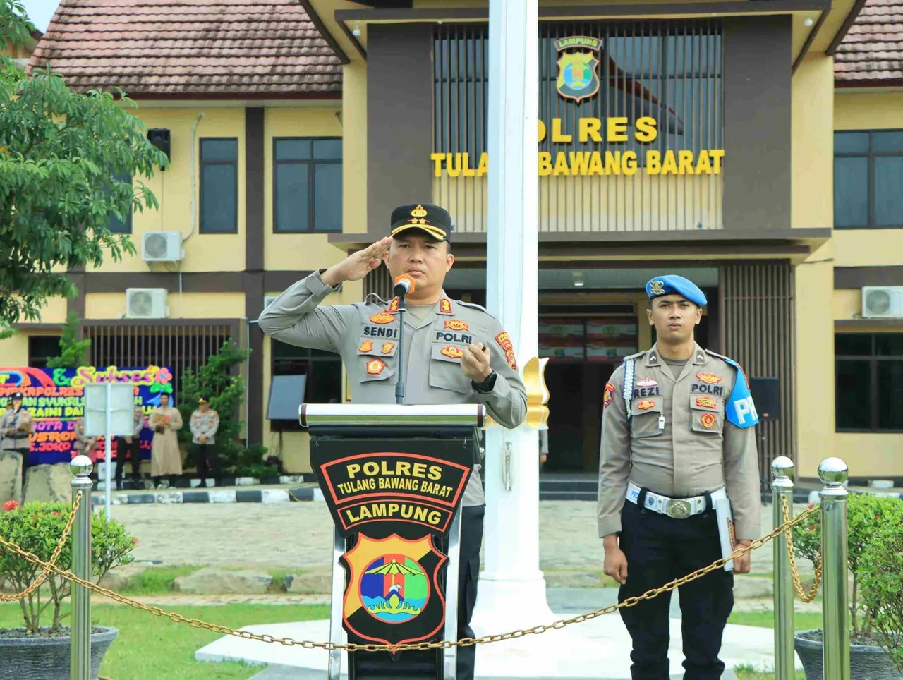 Kapolres Tulang Bawang Barat Pimpin Upacara Sertijab Wakapolres, Kasat Lantas, Kapolsek Tuba Tengah dan Pelantikan Kasi Propam