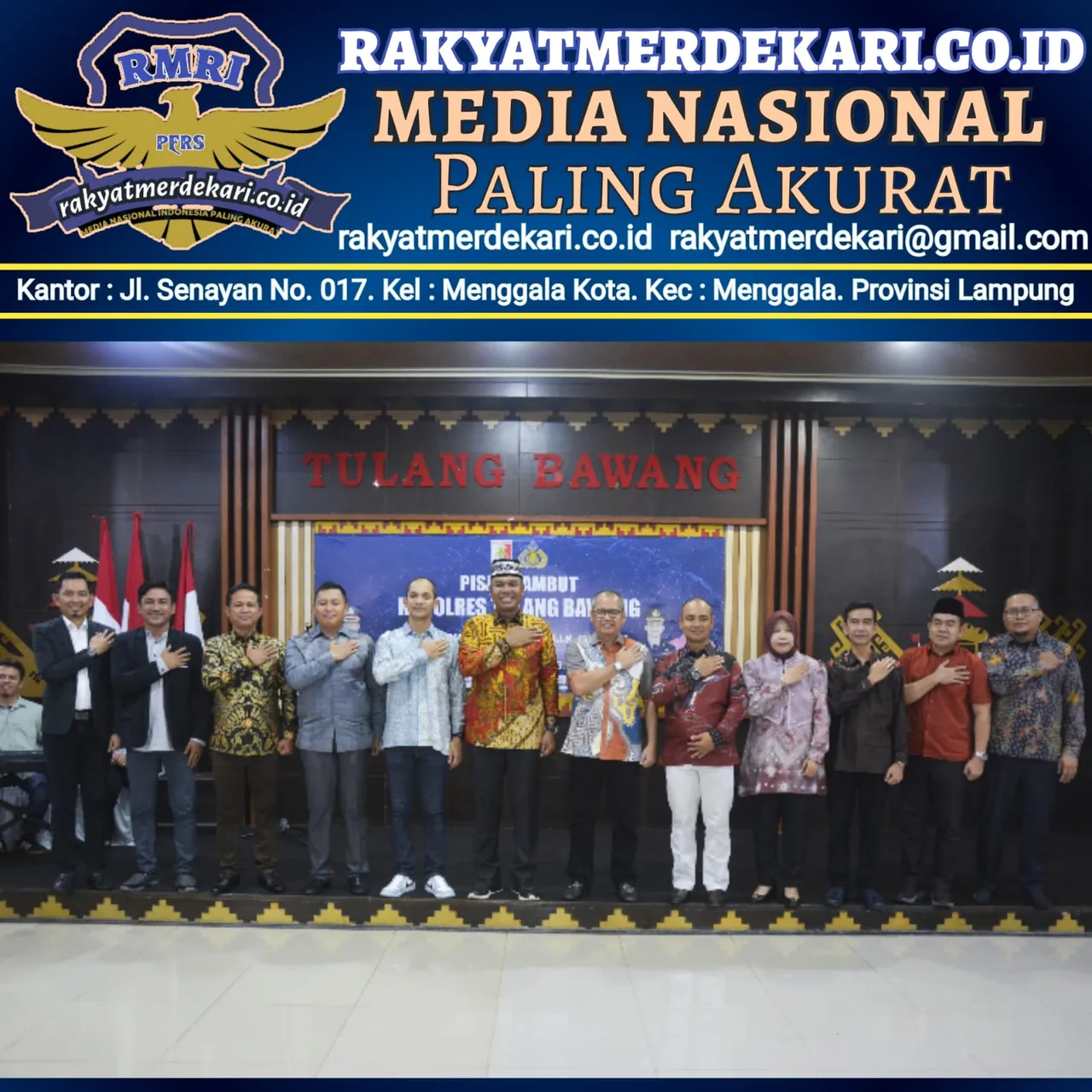 Dandim 0426 TB, Didampingi Ketua Persit KCK, Hadiri Malam Pisah Sambut Kapolres Tuba