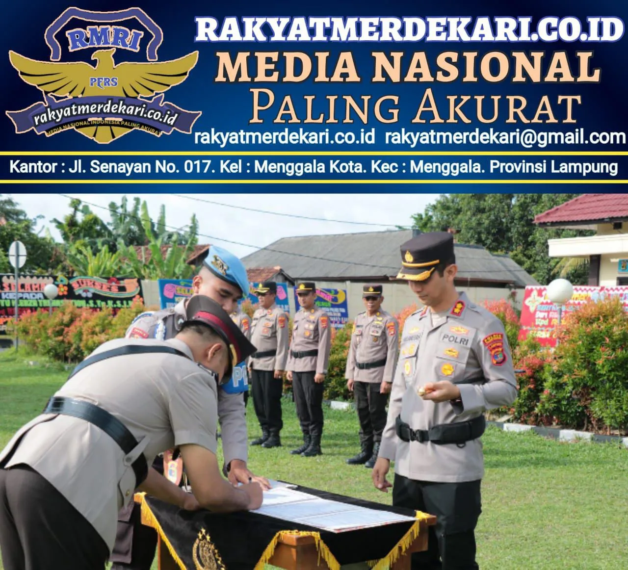 Polres Tulang Bawang Gelar Upacara Pelantikan dan Sertijab, Berikut Daftar Namanya