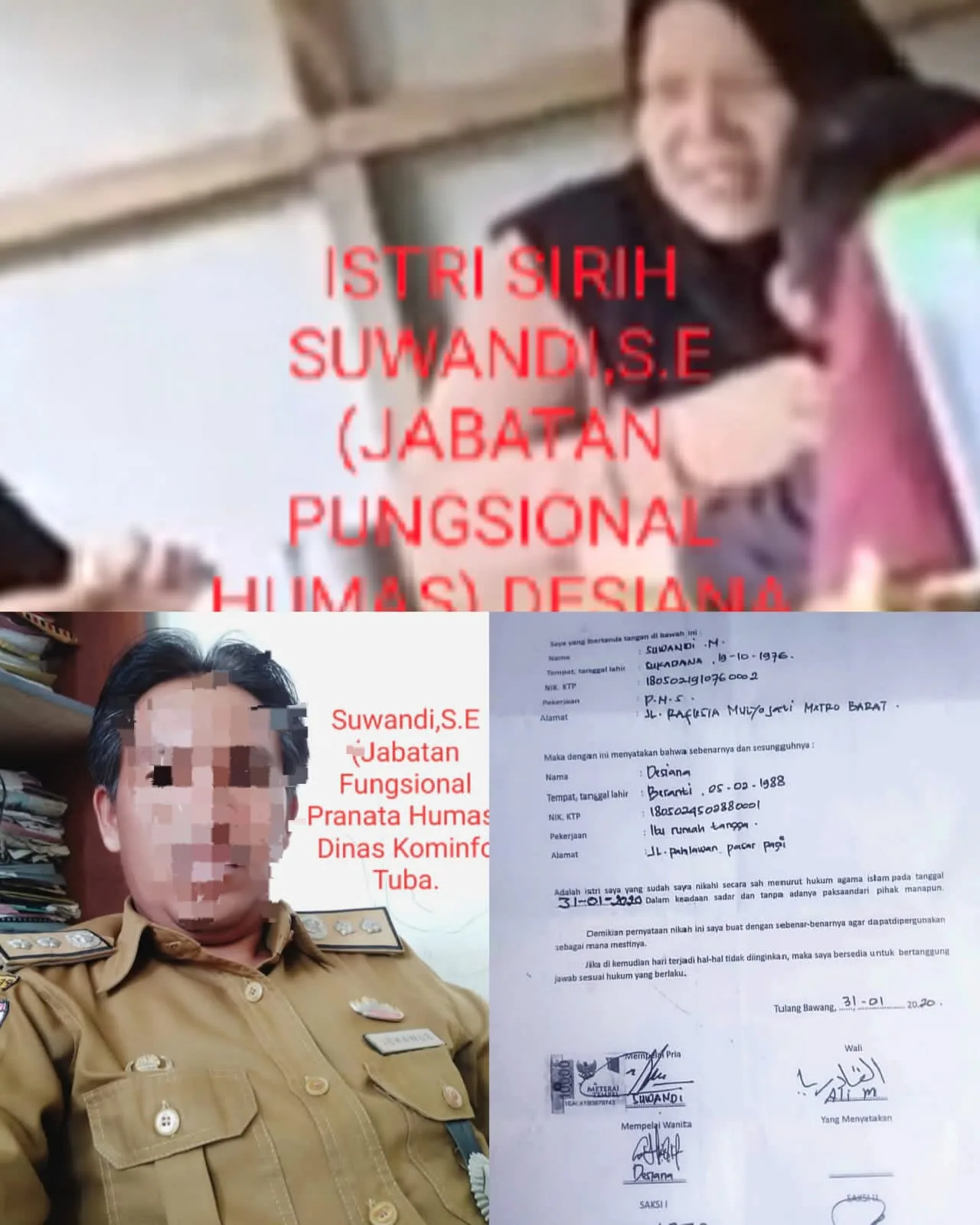 Di Duga Oknum ASN Tulang Bawang Tertangkap Tangan lagi Mesum Di Perumnas Tiuh Tohou