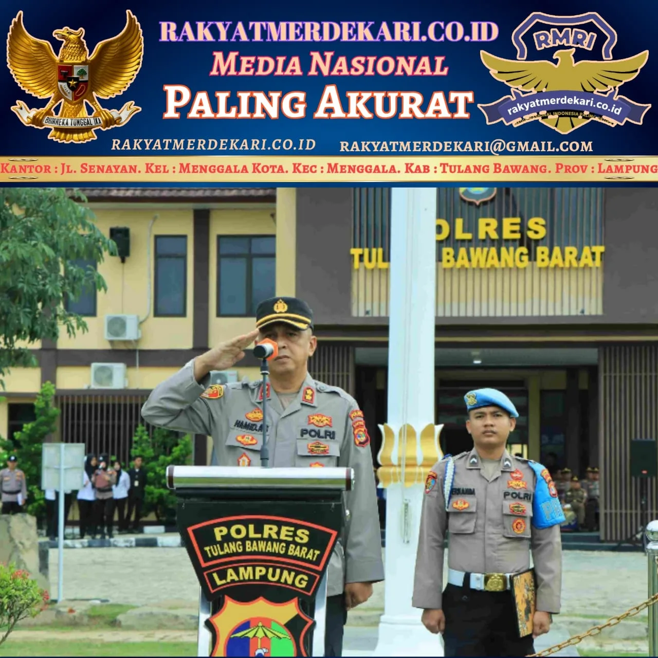 Polres Tulang Bawang Barat melaksanakan Apel Gelar Pasukan Operasi Keselamatan Krakatau 2025