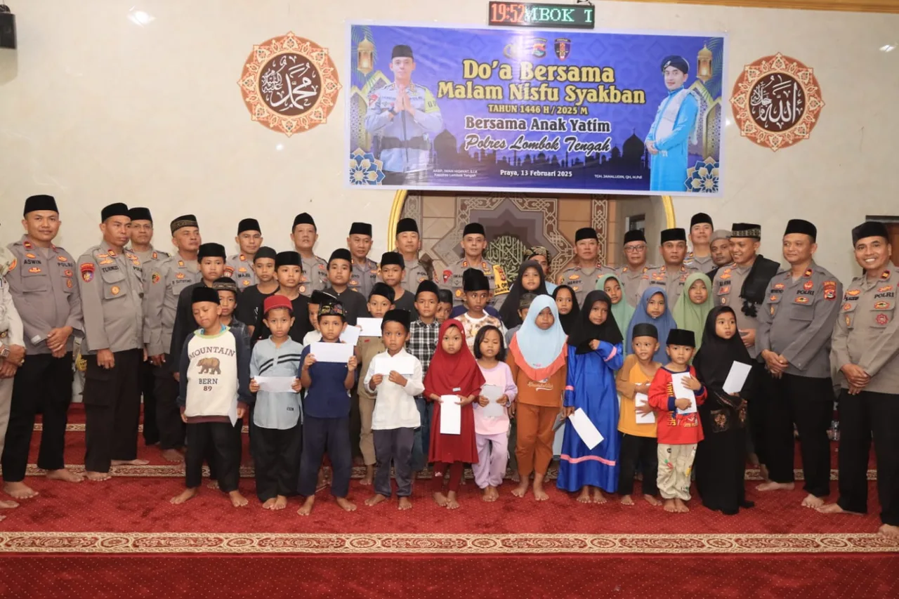 Polres Loteng Gelar Doa Bersama Anak Yatim Di Malam Nisfu Sya'ban