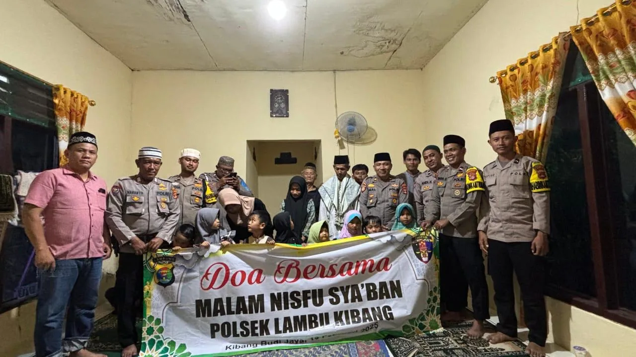 Polres Tulang Bawang Barat dan Polsek Jajaran Gelar Doa Bersama Sambut Malam Nisfu Sya’ban