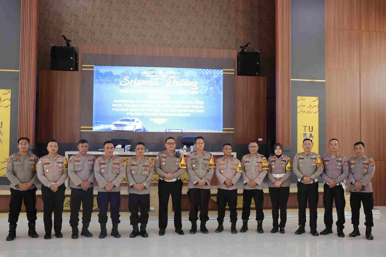 Polda Lampung Supervisi Ops Keselamatan Krakatau  2025 di Polres Tulang Bawang Barat Dengan 4 Polres Lainnya