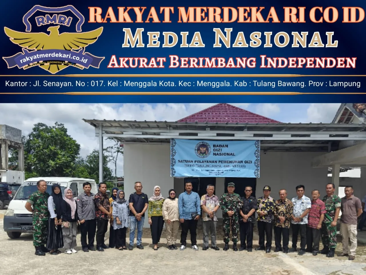 Kodim 0426/Tulang Bawang Bersama Dengan Pemkab Mesuji Kawal Penuh Program Makan Bergizi Di wilayah Kabupaten Mesuji