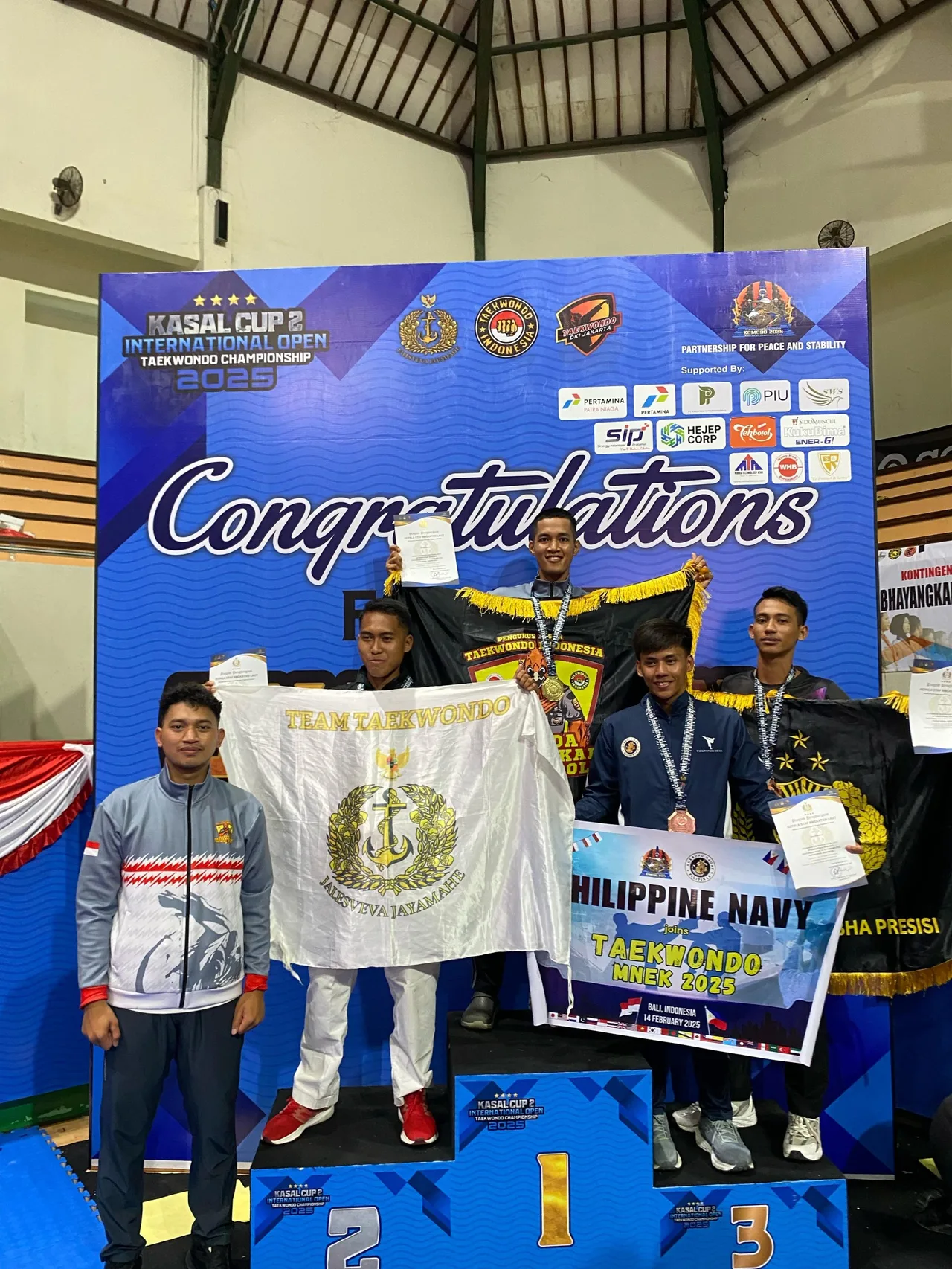 Personel Polres Loteng Raih Juara III di KASAL CUP 2 International Taekwondo 2025