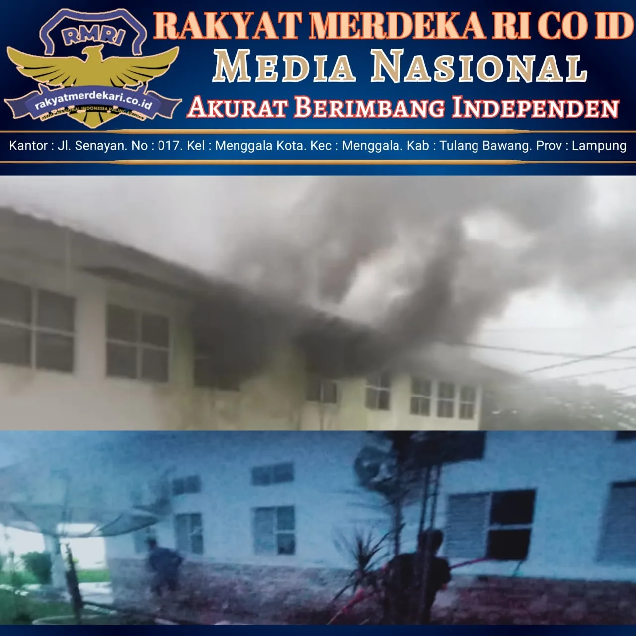 RSUD Menggala Kebakaran. Dugaan Sementara Di Sebabkan Arus Pendek Korsleting Listrik, Di Ruang (ALKES)