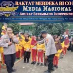 Personel Sat Binmas Tulang Bawang Barat Sosialisasi Kamtibmas ke SDN 20 Tulang Bawang Tengah