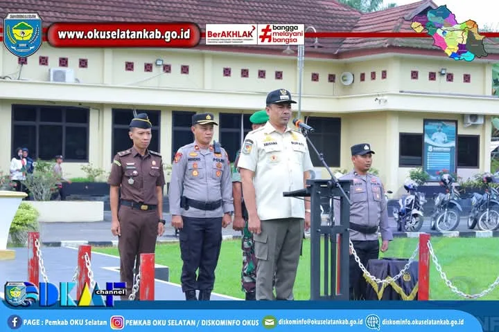 Bupati Oku Selatan Hadiri Apel Gelar  Pasukan Operasi Ketupat Musi 2025 Di Polres Oku Selatan