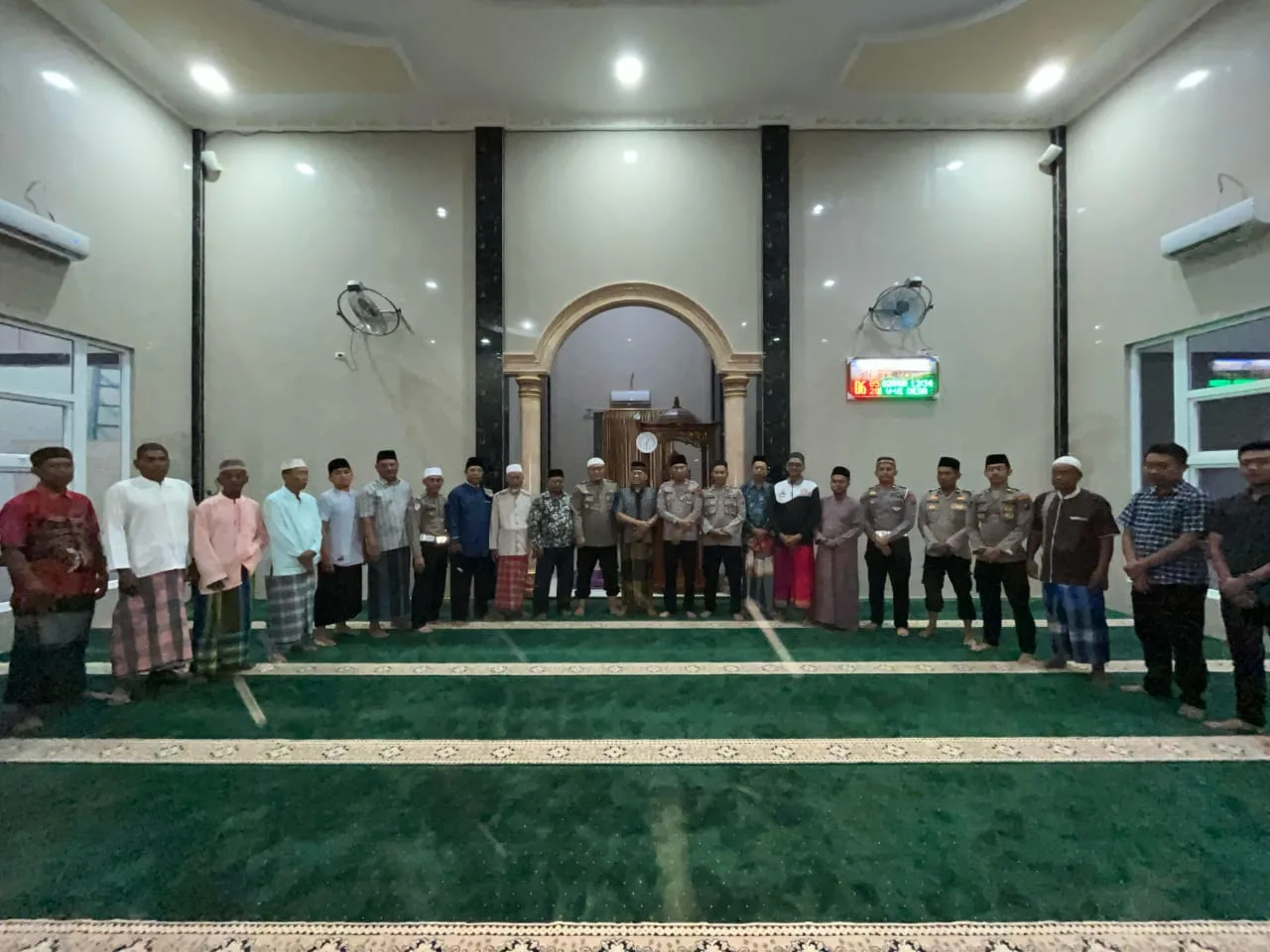 H-11 Menjelang Idul Fitri 1446 H, Polres Sergai Safari Subuh Ke-3, Kunjungi Masjid Al-Hidayah