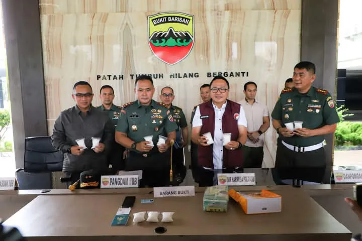Kodam I/BB Amankan Narkoba Jenis Sabu Seberat 1 Kg Dari pengedar Narkoba Jaringan Malaysia