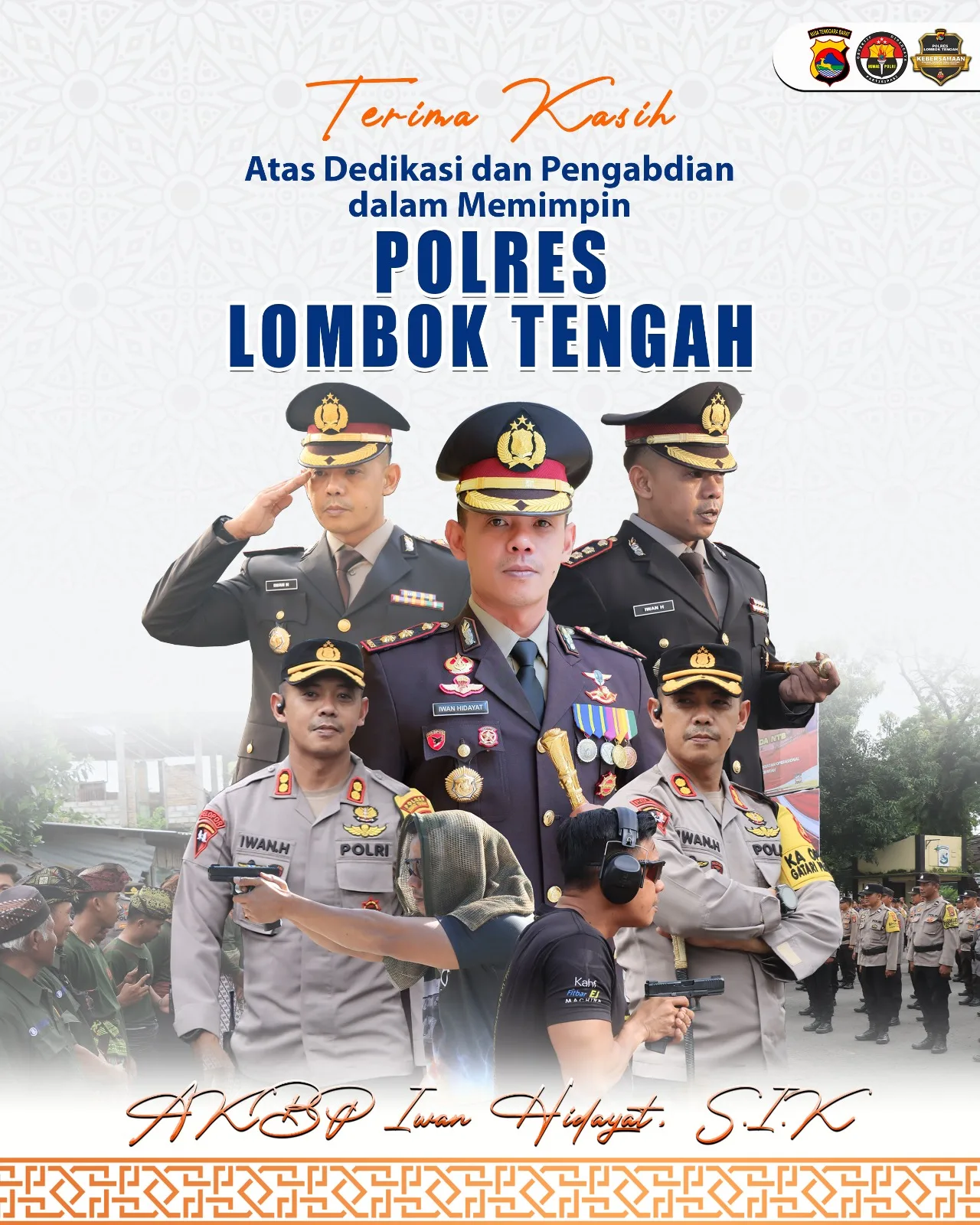 Akhiri Tugas Di Loteng, AKBP Iwan Hidayat, S.I.K. Ucapkan terima kasih Kepada Seluruh Pihak