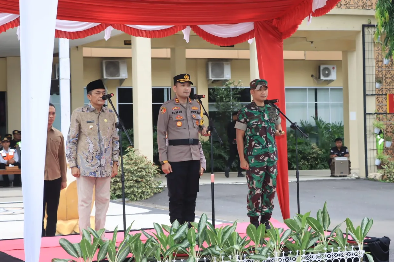 Apel Pengamanan Pawai Takbiran, Polres Loteng Libatkan Ratusan Personel Gabungan