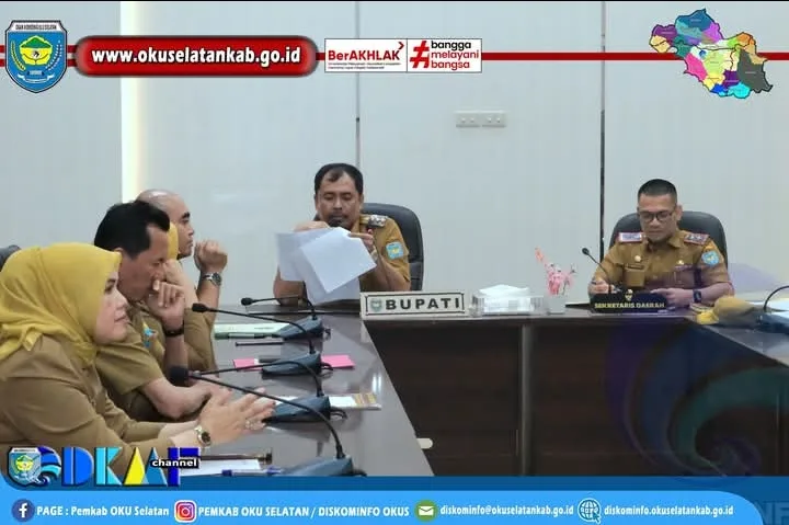 Bupati Ogan Komering Ulu Selatan Abusama, S.H. Pimpin Langsung Rapat Kerja Bersama Kepala Organisasi Perangkat Daerah
