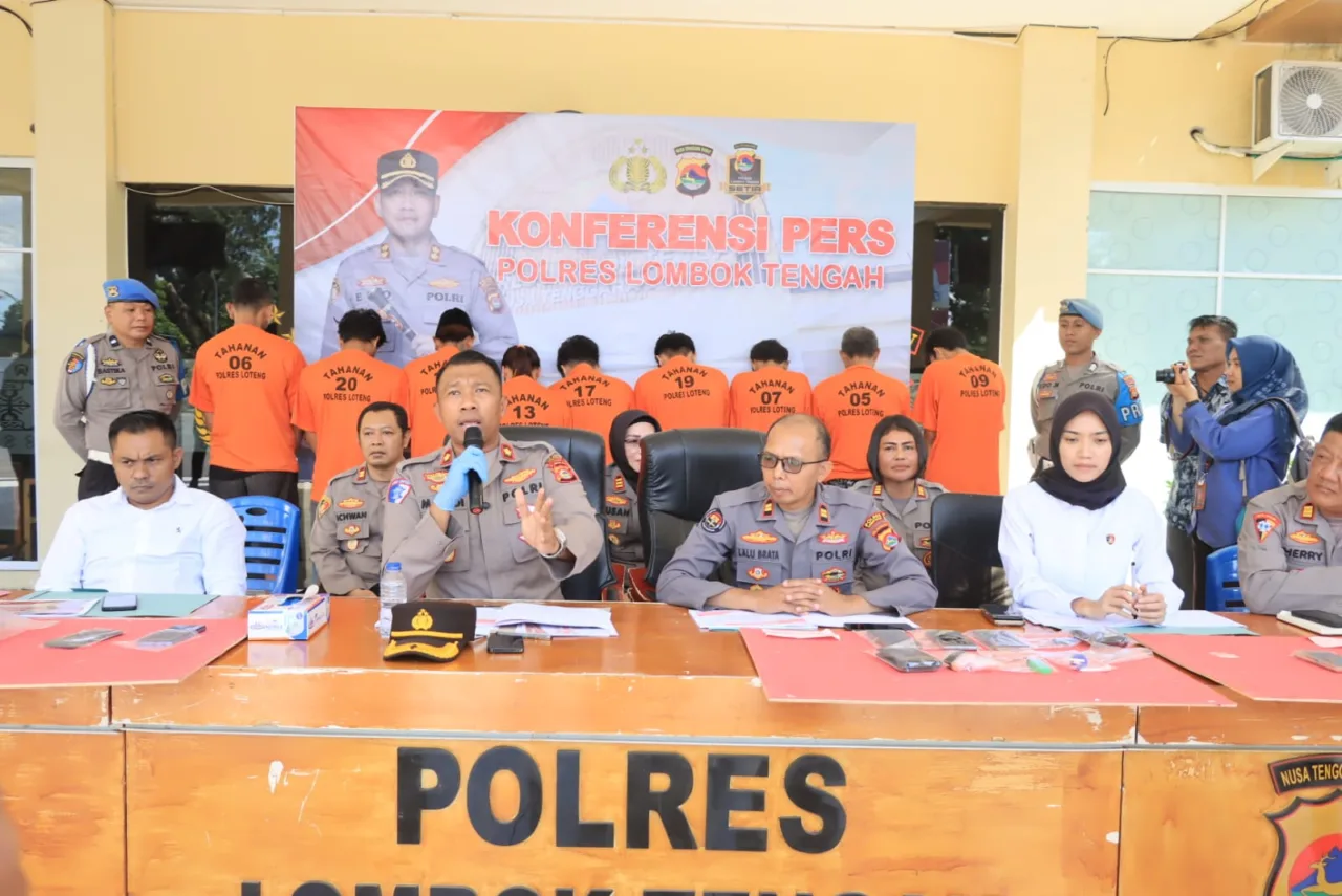 ‎Polres Loteng Ungkap 11 Kasus Dan Amankan Sembilan Tersangka Selama Bulan April  ‎