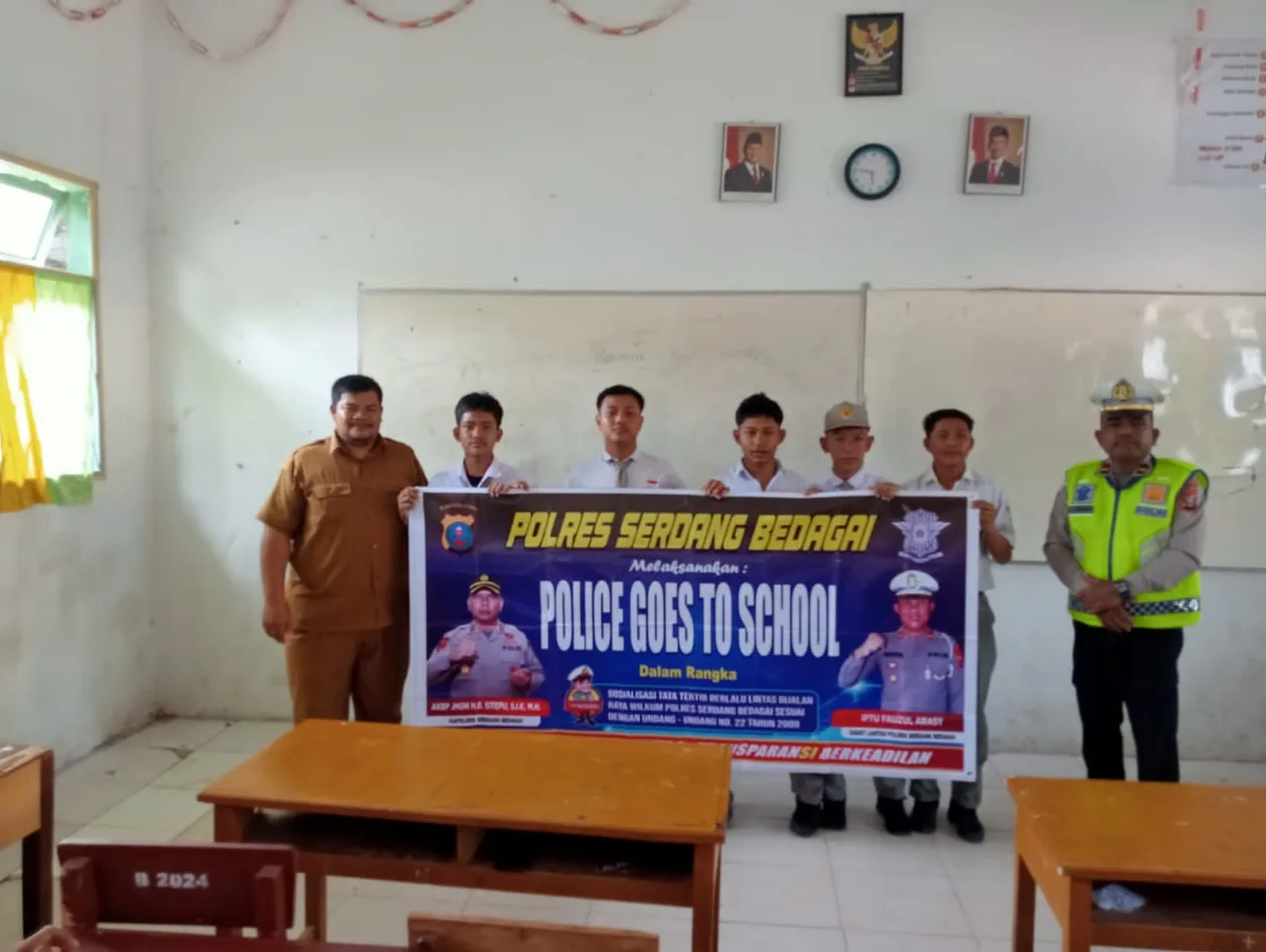 Melalui Police Go To School, Sat Lantas Polres Sergai Memberikan Himbauan Berlalulintas