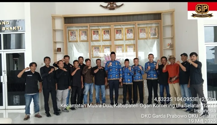 Bupati Oku Selatan Abusama S . H Sambut Kedatangan Garda Prabowo DKC Kabupaten Oku Selatan