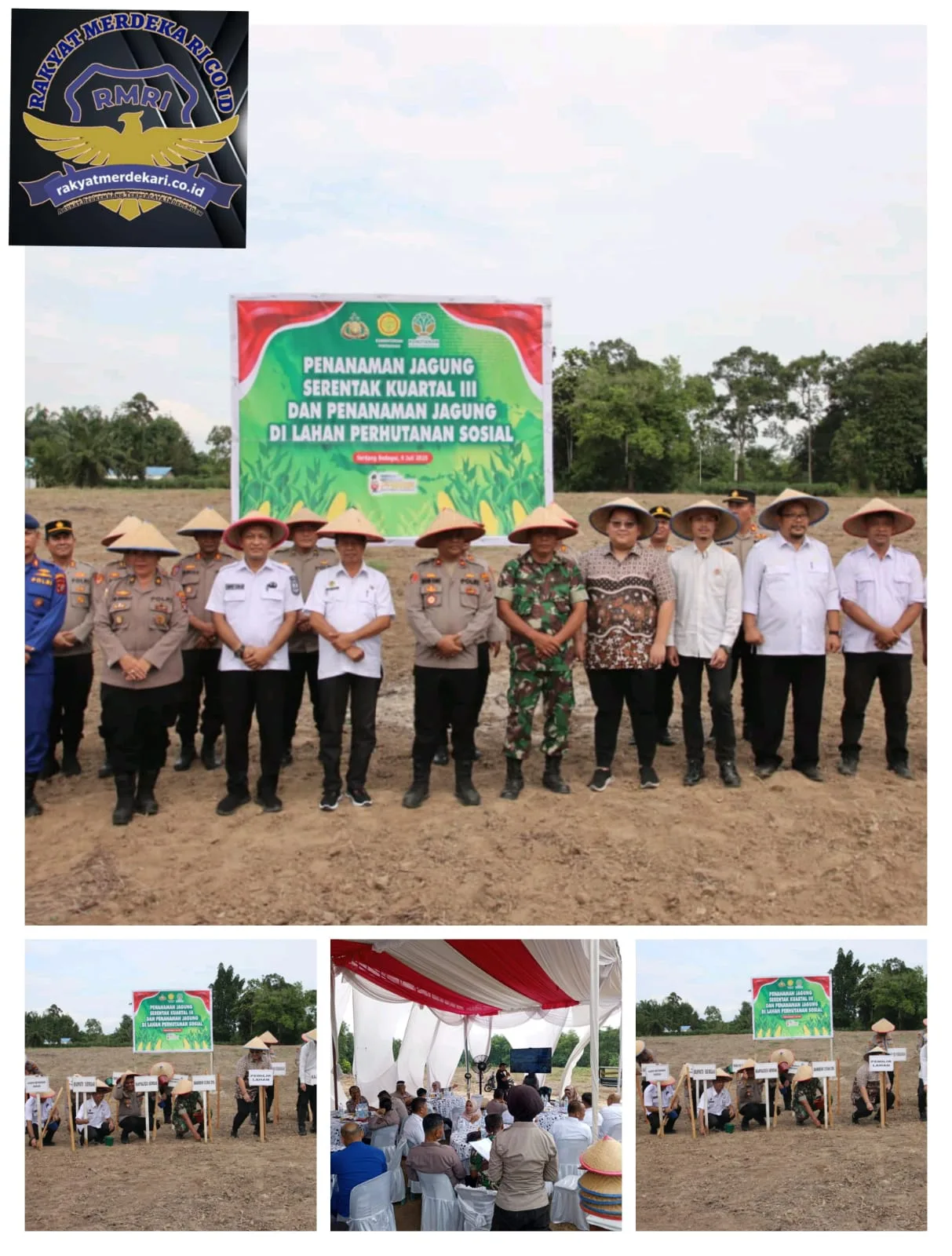Polres Serdang Bedagai Melaksanakan Penanaman Jagung Kuartal Ke III Di lahan Perhutanan Sosial