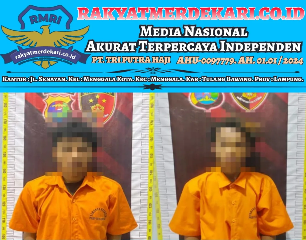 Tekab 308 Presisi Polres Tulang Bawang Tangkap Dua Pelaku Persetubuhan Anak Dibawah Umur di Kebun Karet