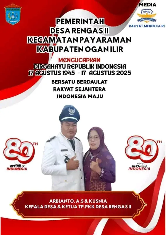 Pemerintah Desa Rengas II Mengucapkan Dirgahayu Republik Indonesia Ke-80 Tahun 2025