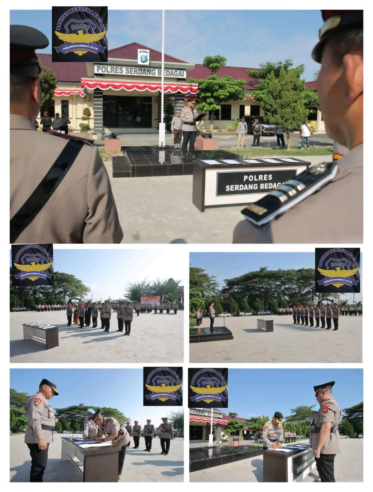 Sertijab Pejabat Utama Dan Polsek Langsung Di Pimpin oleh Kapolres Sergai AKBP Jhon Sitepu, S.I.K., M.H