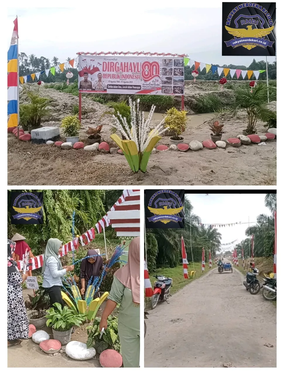 Masyarakat Desa Pegajahan Antusias Mengikuti Lomba Menghiasi Dusun Untuk Memeriahkan HUT RI ke 80 Tahun 2025