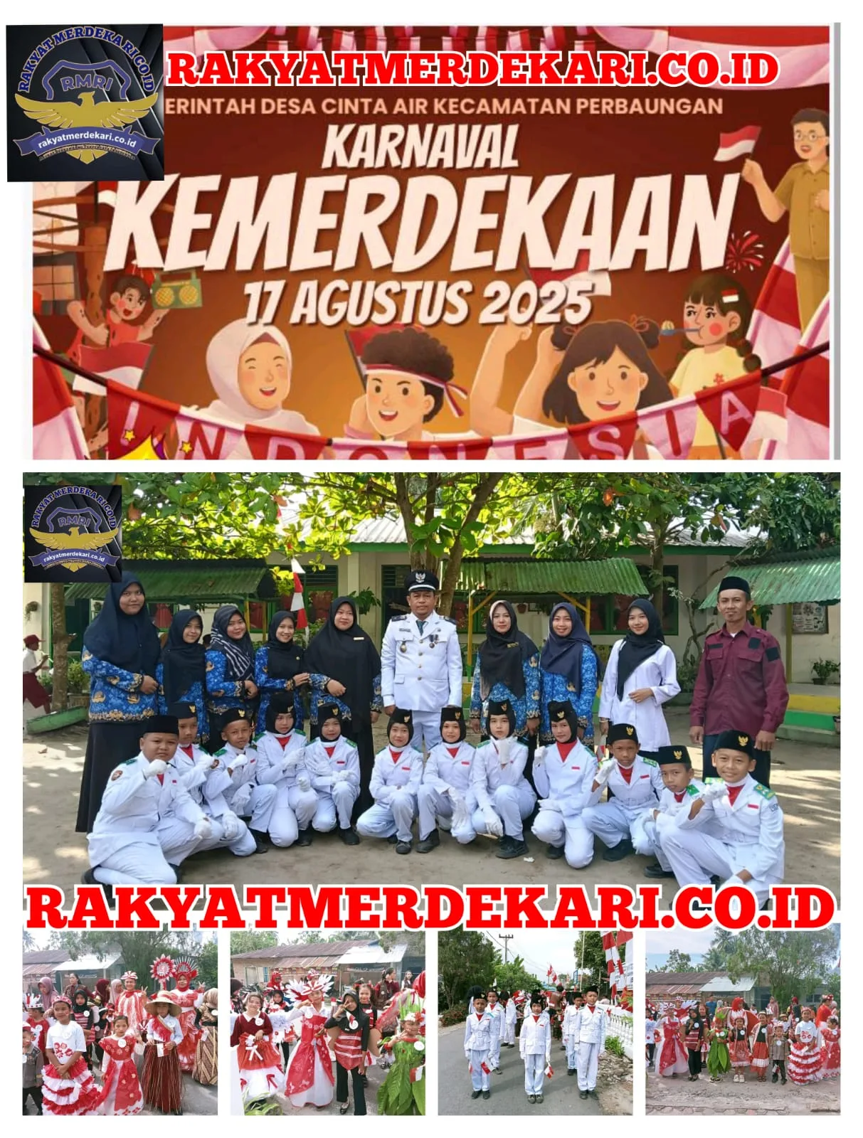 Memeriahkan HUT RI ke 80 Tahun 2025, Pemdes Cinta Air Menggelar Pawai Dan Karnaval Serta Puluhan Perlombaan