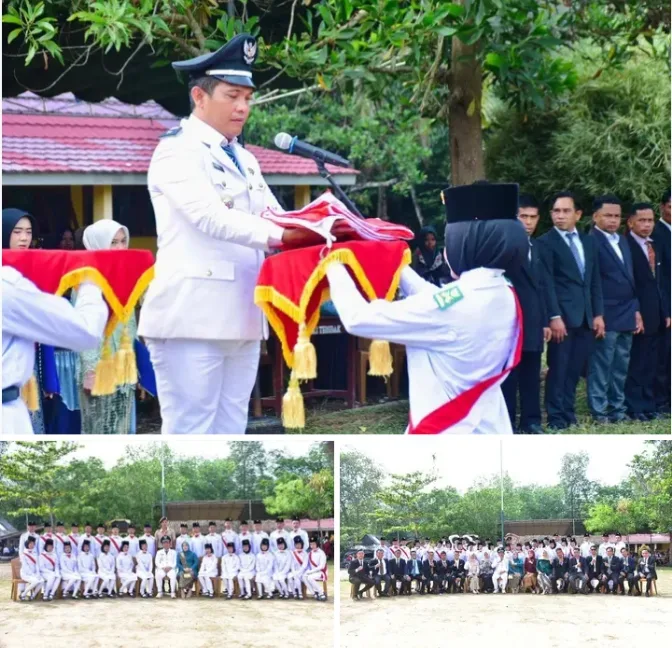 Kepala Desa Pimpin Upacara HUT RI ke -80 Tahun Di Desa Tebedak I