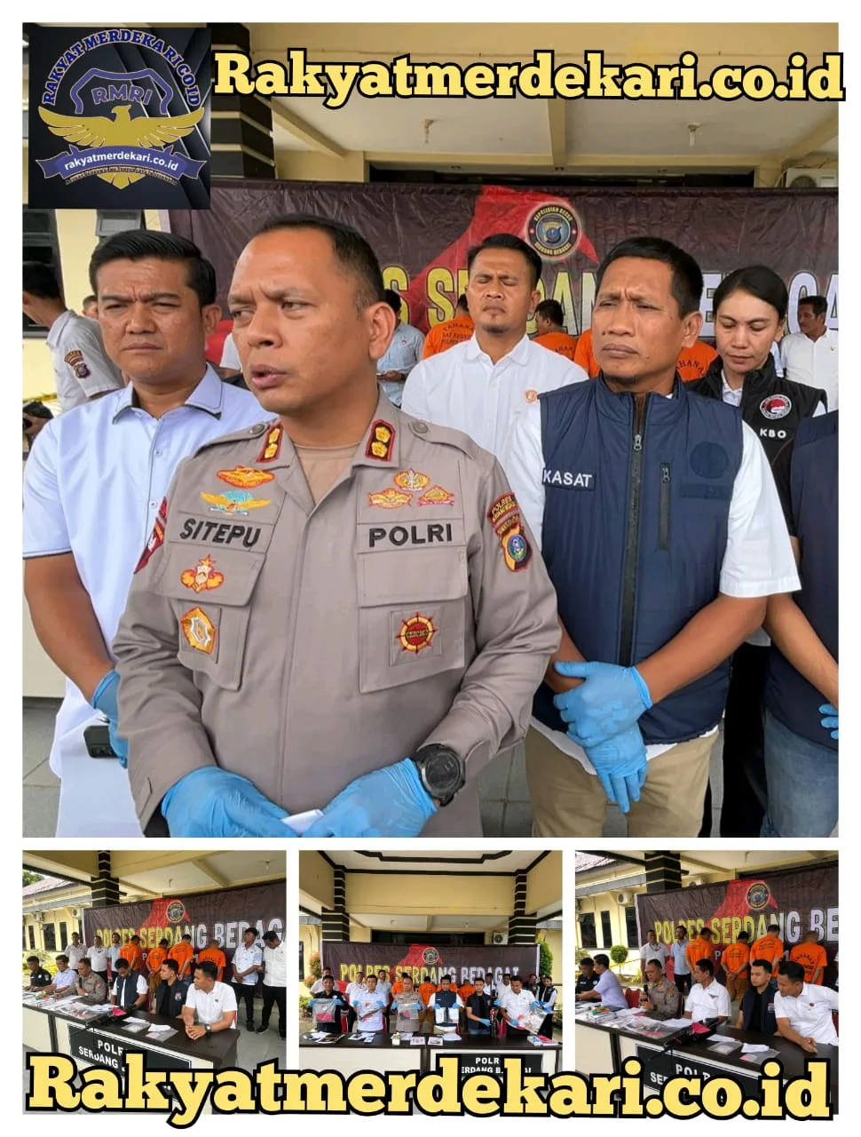 Komplotan Penganiayaan, 4 Tersangka Di Tangkap Beserta Barang Bukti Senpi Dan Narkoba oleh Jajaran Gabungan Polres Sergai