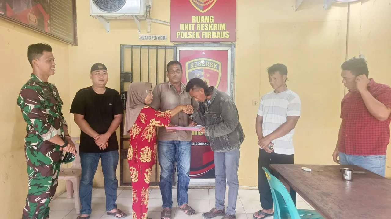 Selesaikan Perkara Antar Warganya, Polsek Firdaus melalui Restorative Justice
