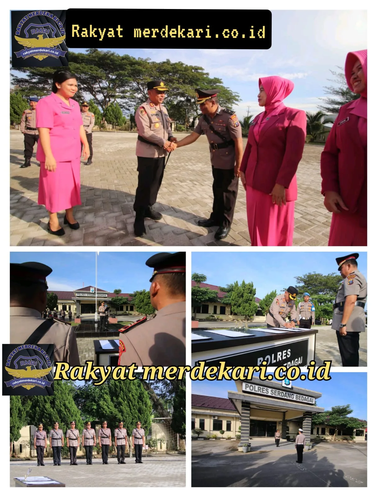 Polres Serdang Bedagai Gelar Upacara Sertijab Beberapa Pejabat Utama di Pimpin oleh AKBP Jhon Sitepu, S.I.K., M.H