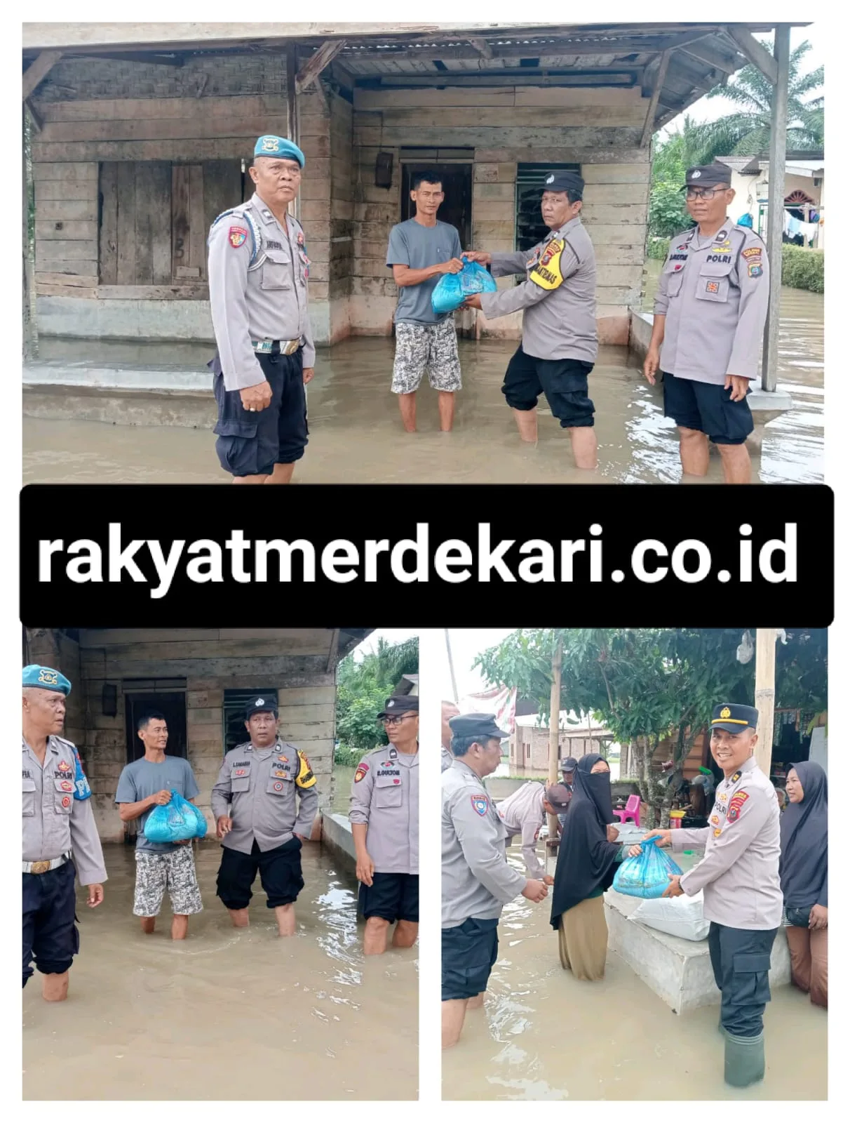 Polres Sergai Hadir Turut Bantu Korban Banjir Di Pekan, Desa Tanjung Beringin