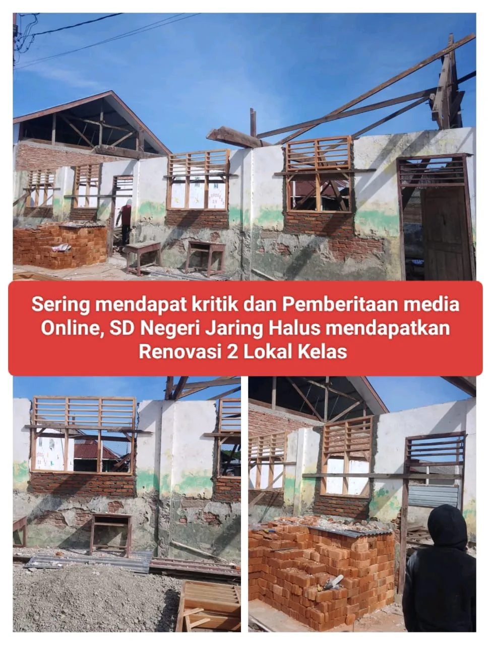 Berulang Tayang Di Media Tentang Bangunan Sekolah Rusak Parah, Bupati Langkat menurunkan Anggaran Perbaiki Dua Lokal Kelas