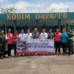 Kodim 0426/Tulang Bawang Terima Bantuan Bencana Alam dari PMI Kabupaten Mesuji