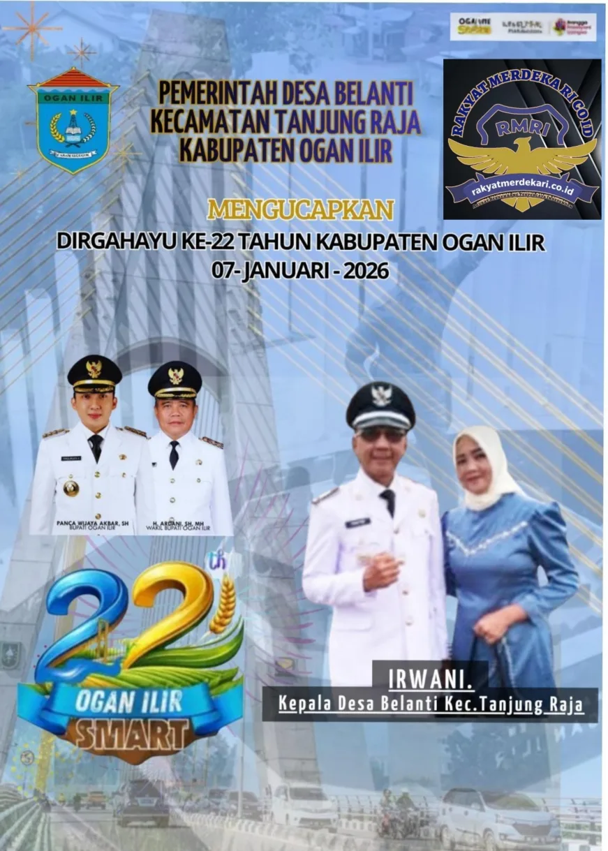 Kepala Desa Belanti Mengucapkan Selamat Hari Ulang Tahun Ke-22 Tahun Kabupaten Ogan Ilir