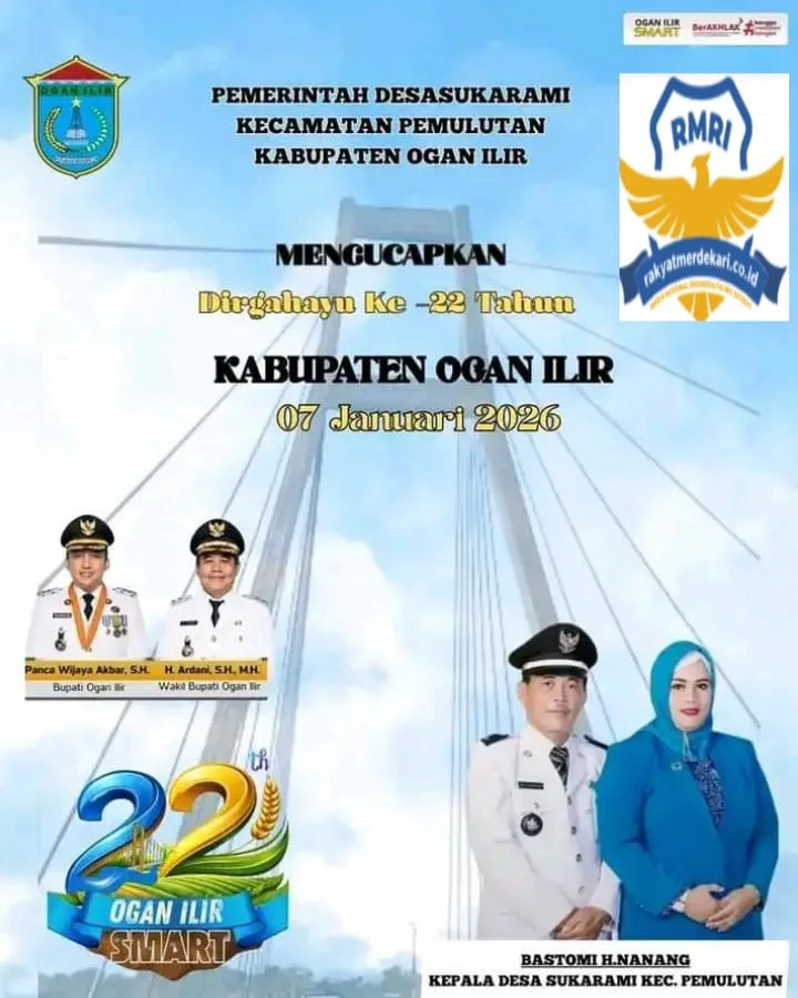Selamat Hari Jadi Kabupaten Ogan Ilir Ke--22 Tahun