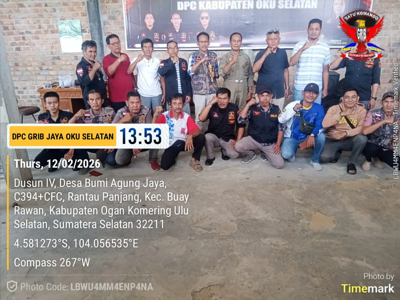 Rapat Koordinasi GRIB Jaya Menanggapi Perintah Ketua Umum Kepada DPC OKUS Untuk Bersinergi Dengan Pemerintah Dan Instansi Di Kabupaten OKU Selatan
