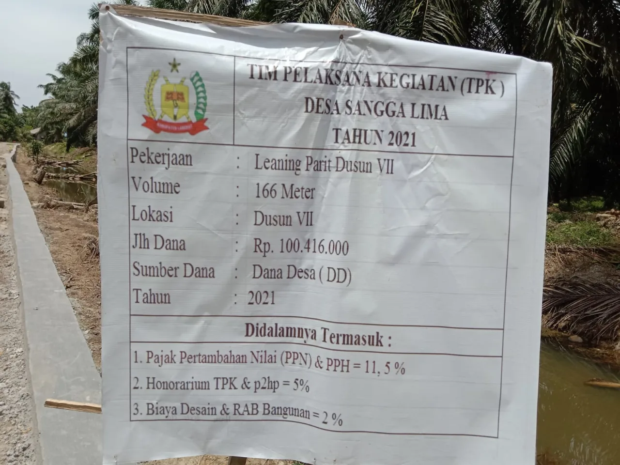 Beberapa Proyek Di Desa Sangga Lima Diduga Kades Lakukan Mar Up, Salah Satu Warganya Mengungkapkan