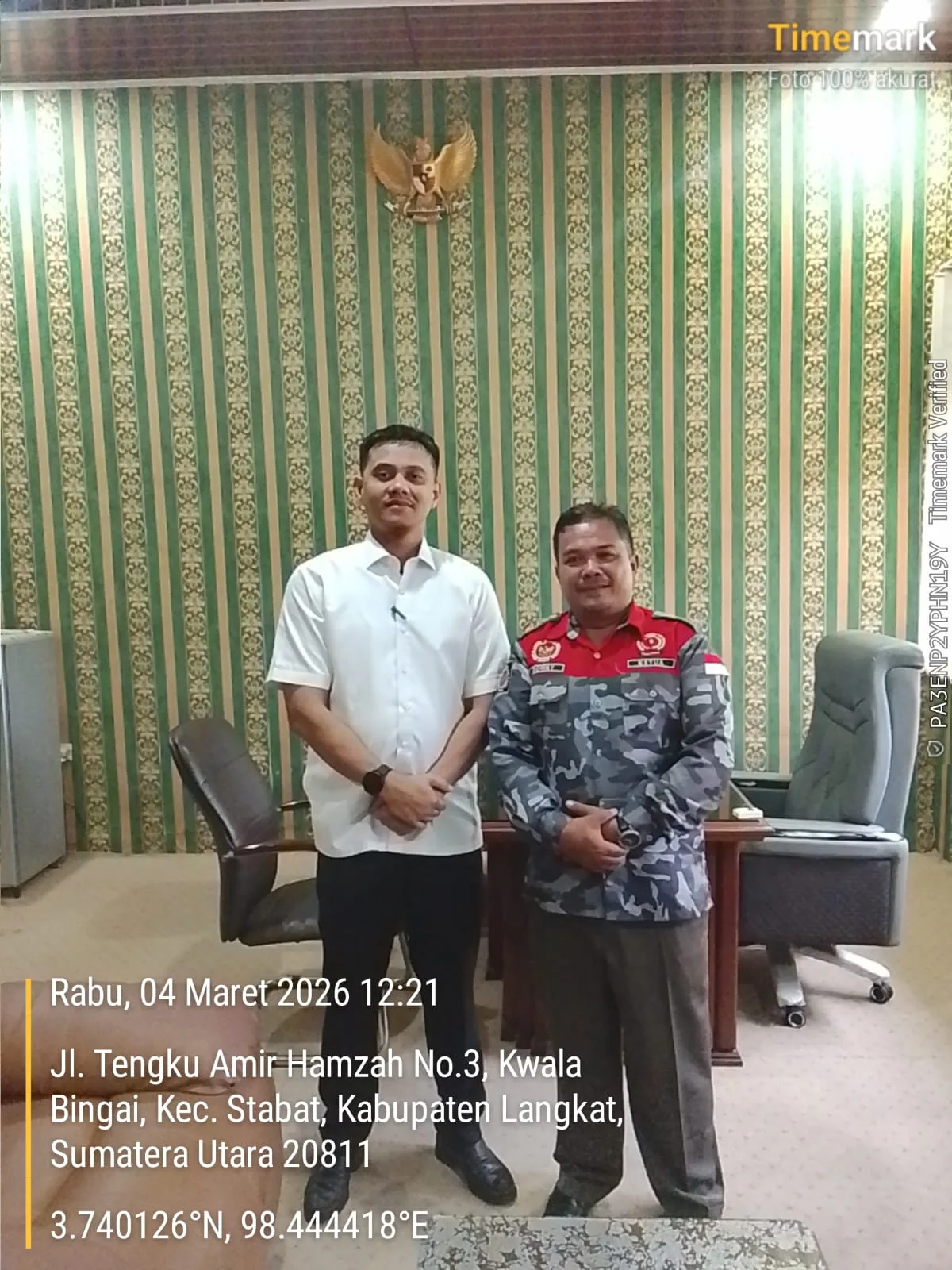 Membawa Amanah Warga, DPD Langkat LSM GMAS melaksanakan Silahturahmi ke Dinas PUTR Kabupaten Langkat